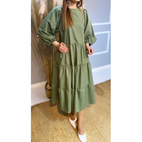 Yeşil%20Poplin%20Pamuklu%20Kumaş%20Elbise