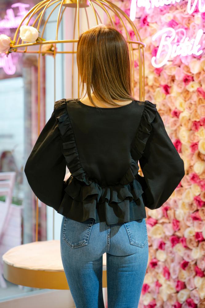 Fırfır%20Detaylı%20Tensel%20Kumaş%20Bluz