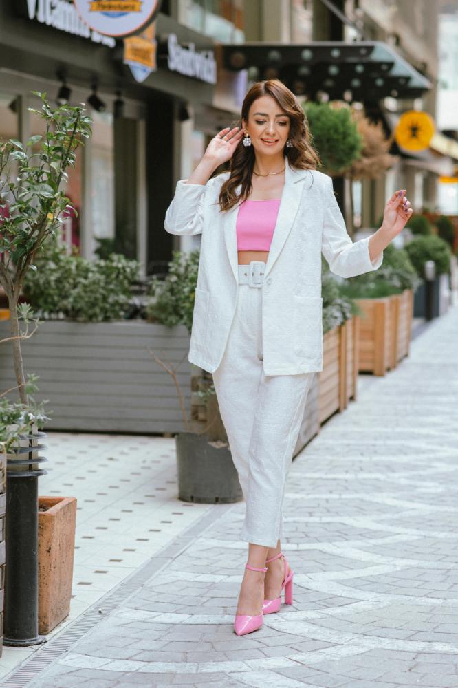 Beyaz%20Pamuklu%20Jakar%20Kumaş%20Pantalon%20Ceket%20Takım