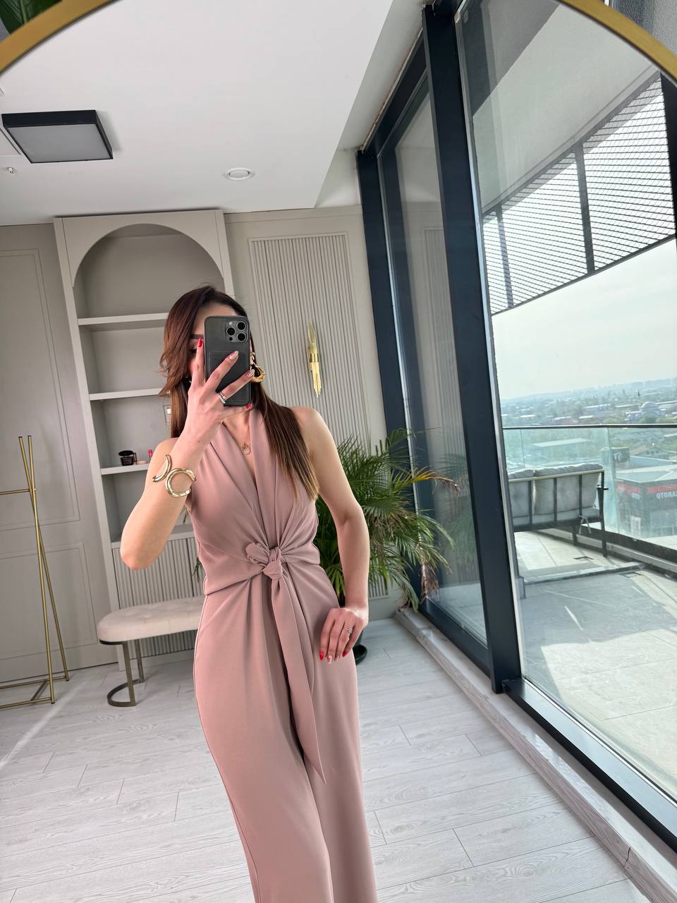 Tasarım%20Camel-Bej%20Zara%20Krep%20Kumaş%20Bağlamalı%20Tulum