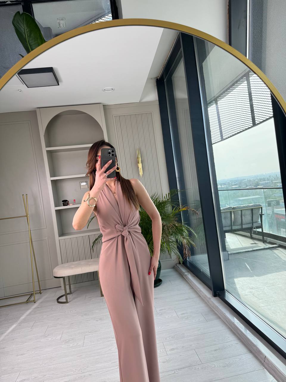Tasarım%20Camel-Bej%20Zara%20Krep%20Kumaş%20Bağlamalı%20Tulum