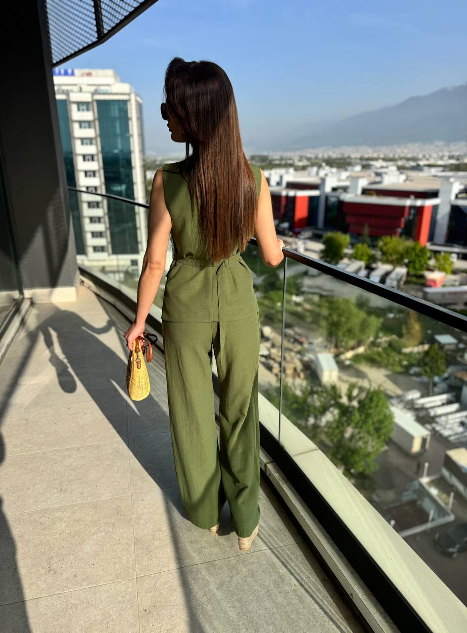 Yeşil%20Premium%20Keten%20Pantolon