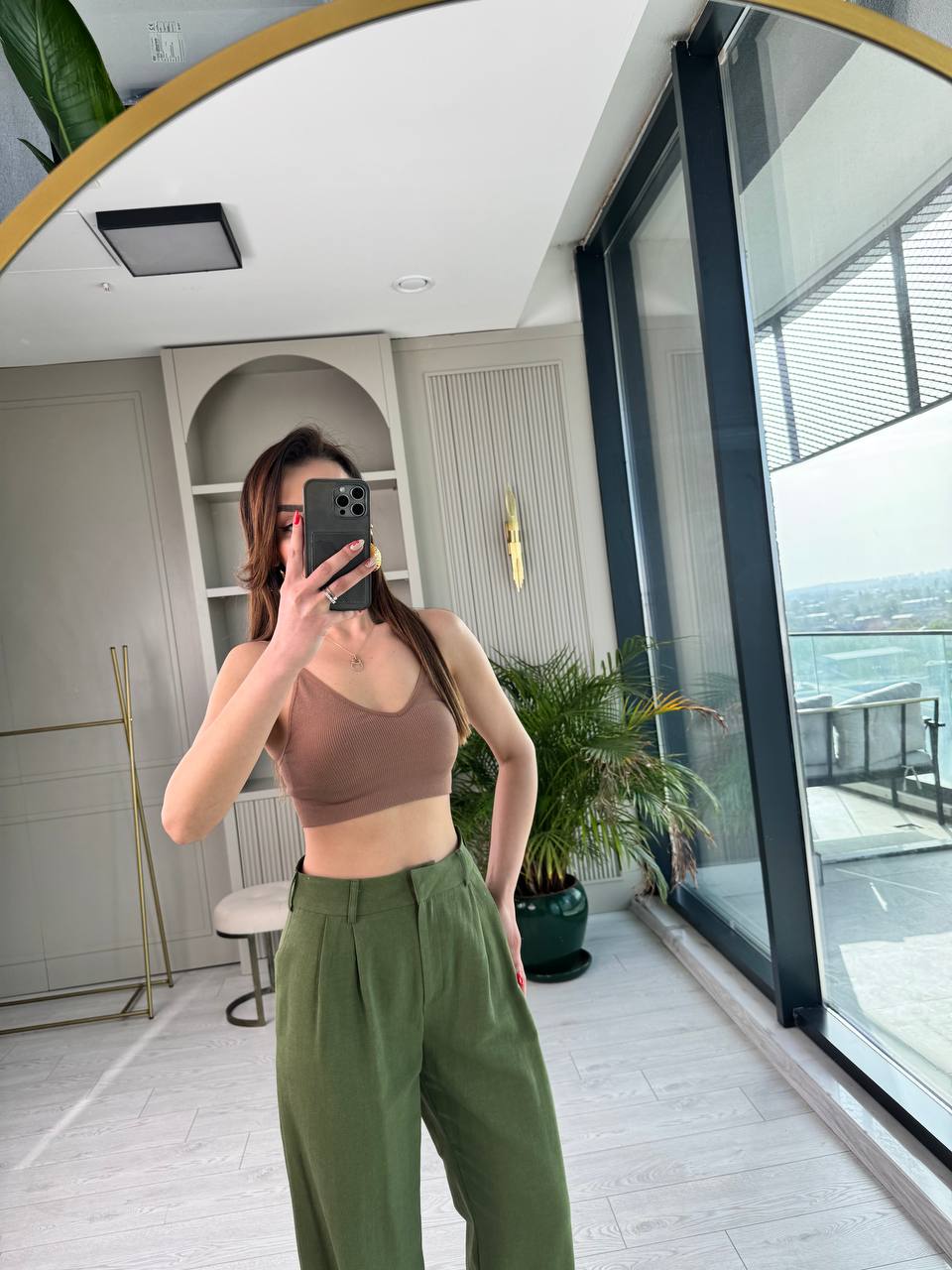 Yeşil%20Premium%20Keten%20Pantolon