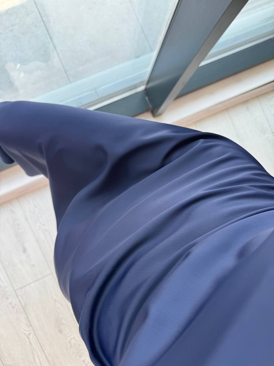 Lacivert%20Tok%20Saten%20Balık%20Form%20Elbise