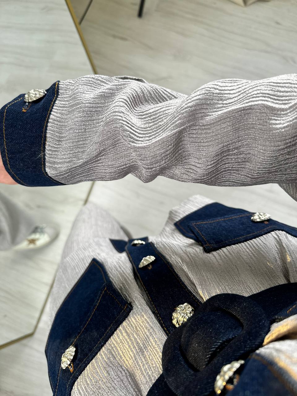 Gri%20Tasarım%20Jean%20Detay%20Kemerli%20Pantolon%20Ceket%20Takım