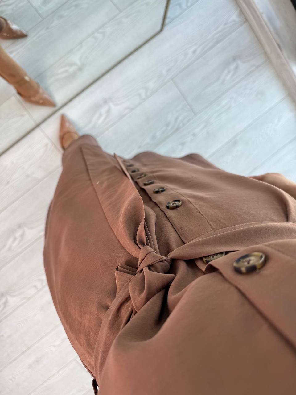 Kahverengi%20Cepli%20Lüks%20Tensel%20Kumaş%20Gömlek%20Elbise