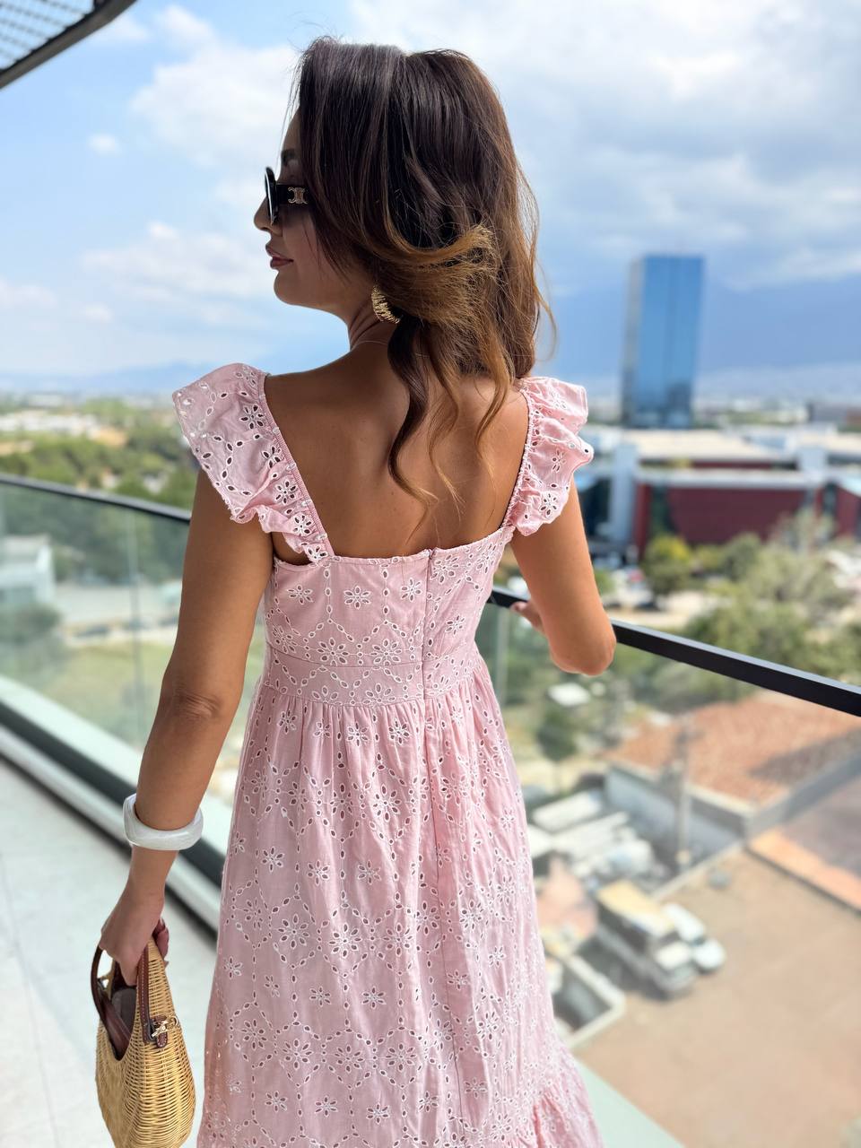 Pudra%20astarlı%20%100%20pamuklu%20Fisto%20elbise