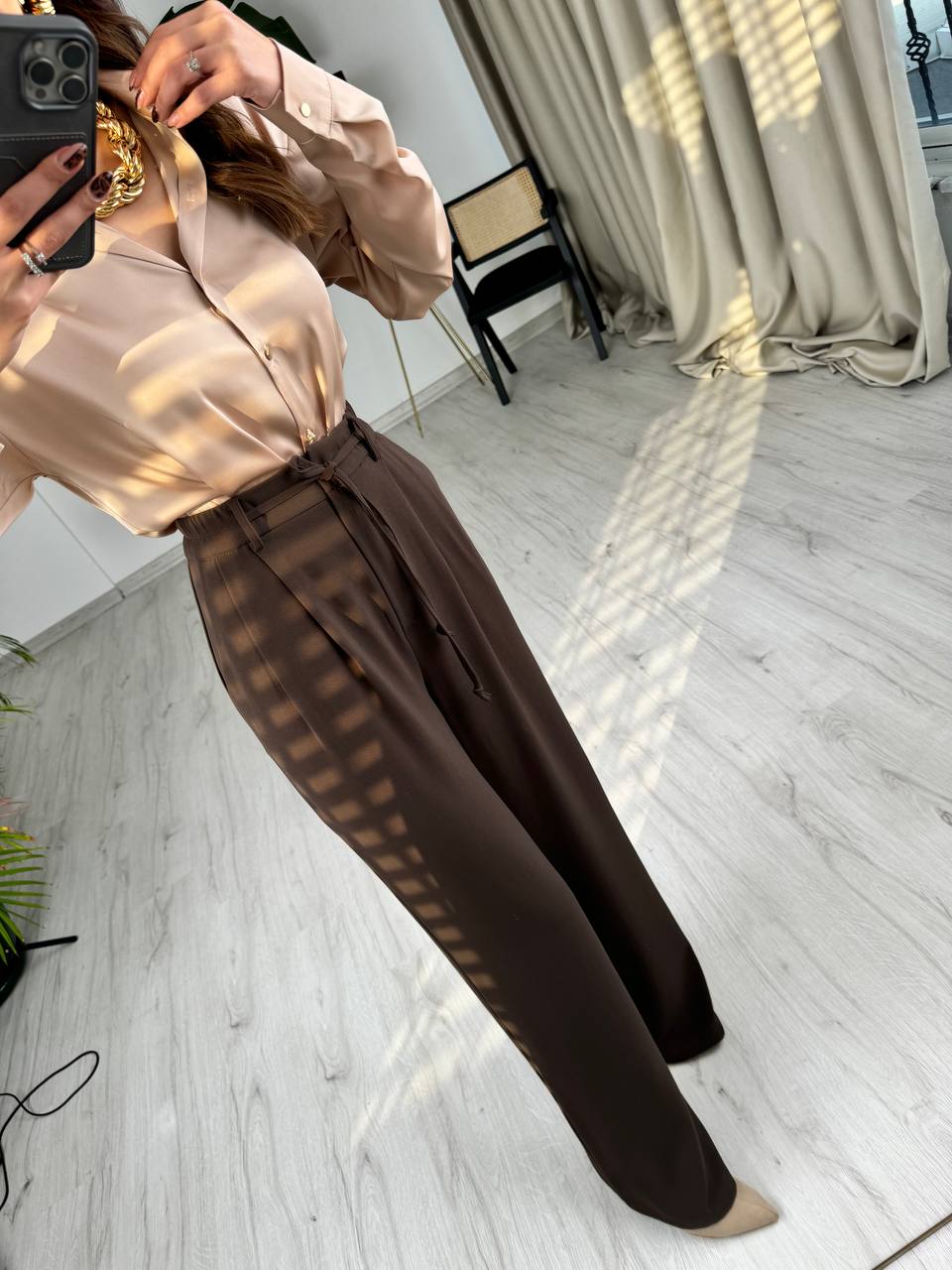 Acı%20Kahve%20Premium%20İthal%20Krep%20Kumaş%20Beli%20Lastikli%20Palazzo%20Pantolon
