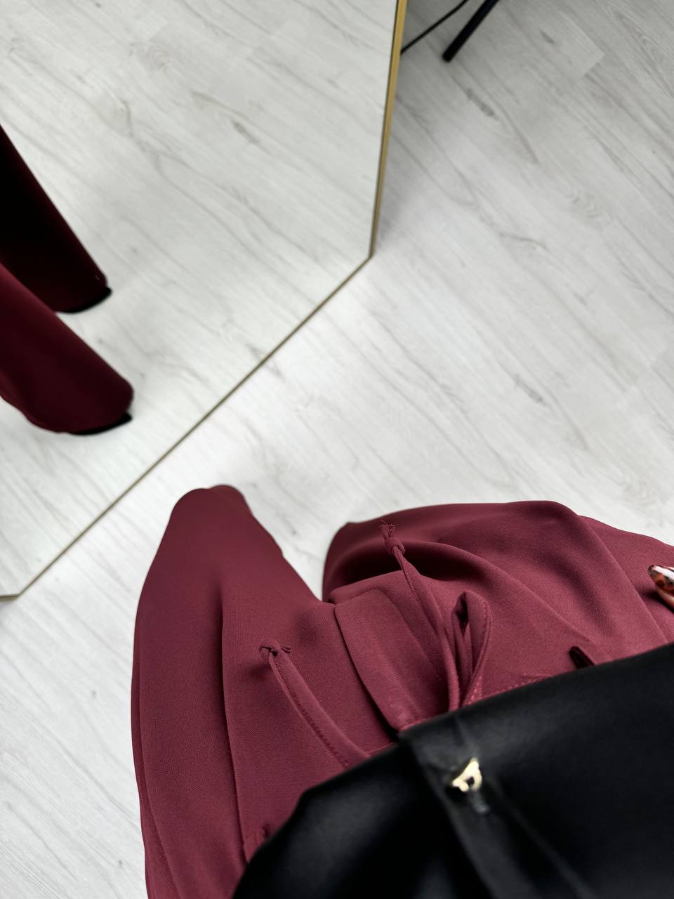 Bordo%20Premium%20İthal%20Krep%20Kumaş%20Beli%20Lastikli%20Palazzo%20Pantolon
