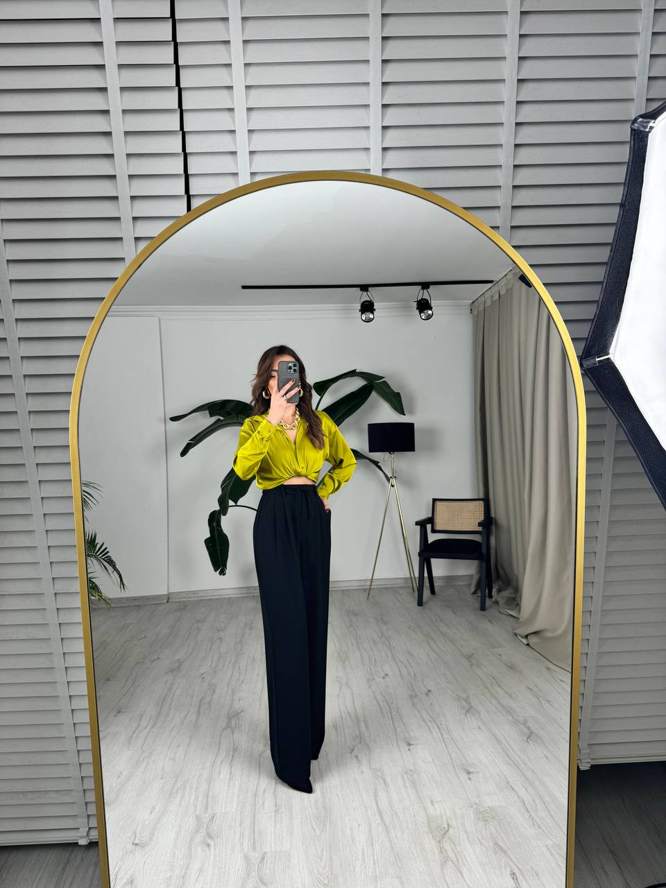 Siyah%20Premium%20İthal%20Krep%20Kumaş%20Beli%20Lastikli%20Palazzo%20Pantolon