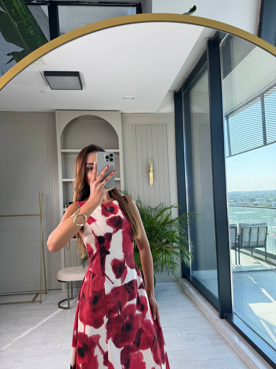 Gelincik%20Desenli%20Midi%20Boy%20Elbise