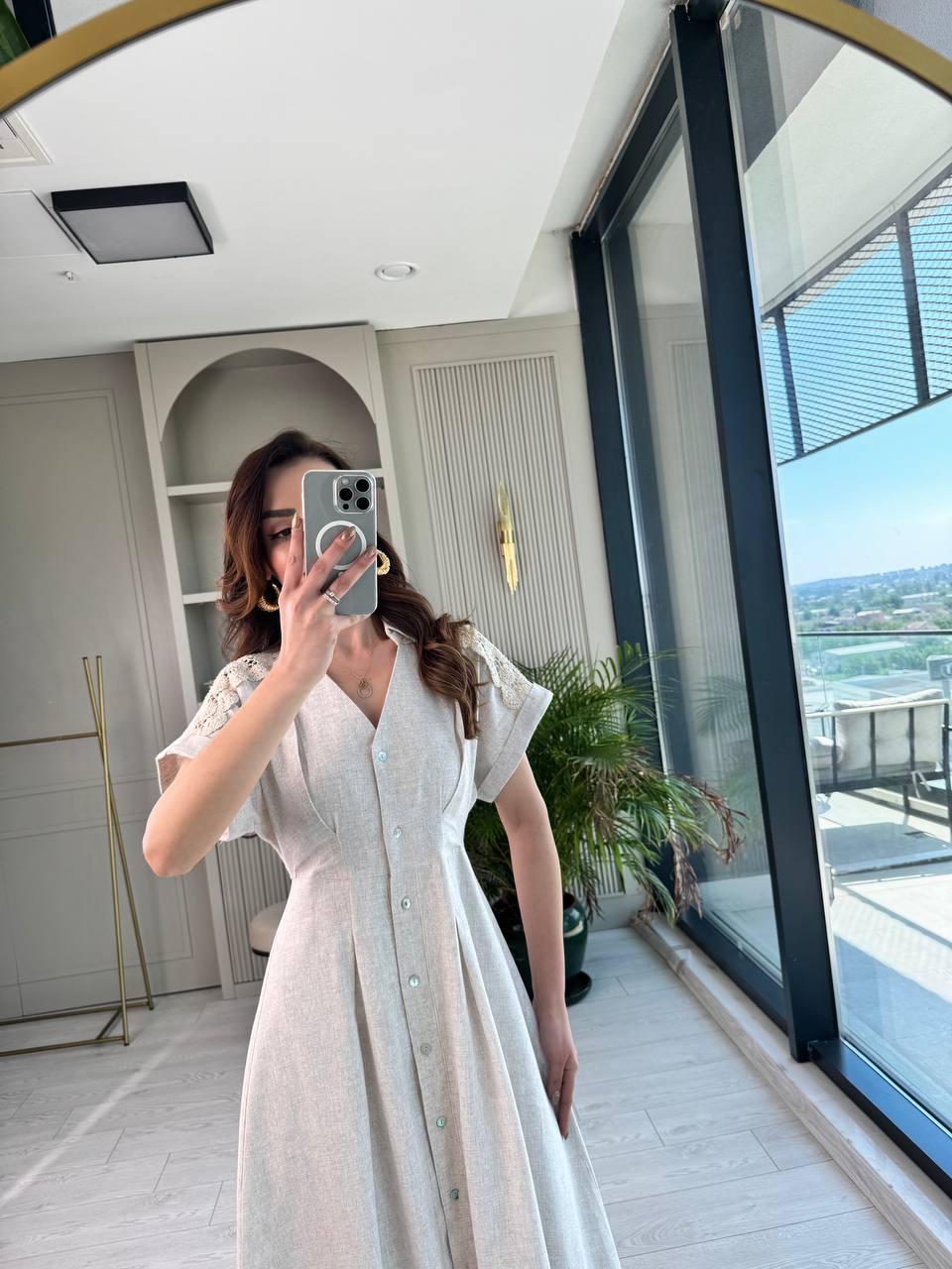 Natural%20Bej%20Astarlı%20Dantel%20Detay%20Lüks%20Kalite%20Keten%20Elbise