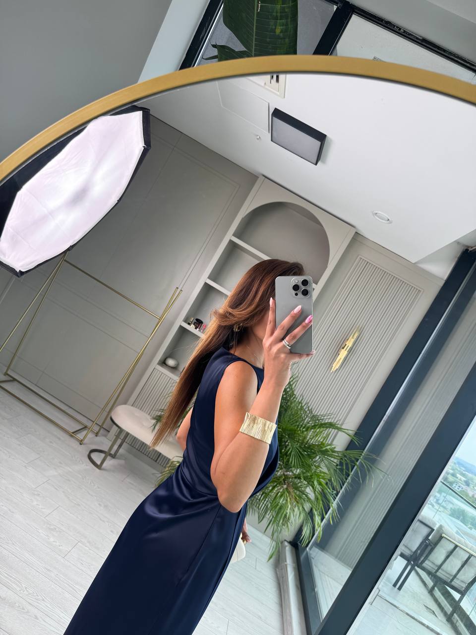 Lacivert%20İthal%20Tok%20Saten%20Zara%20Model%20Elbise