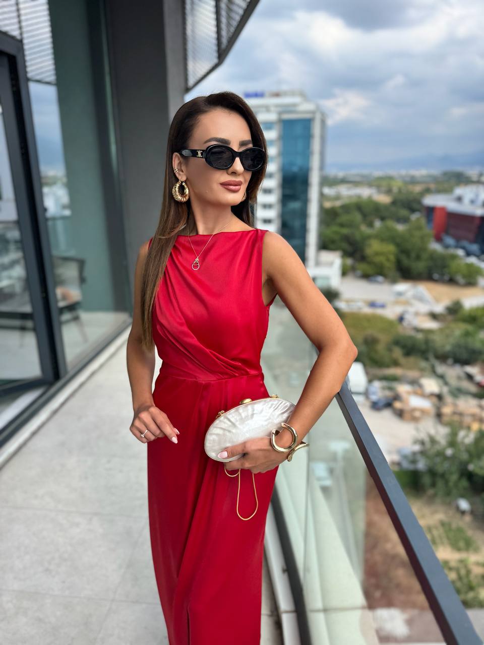 Kırmızı%20İthal%20Tok%20Saten%20Zara%20Model%20Elbise