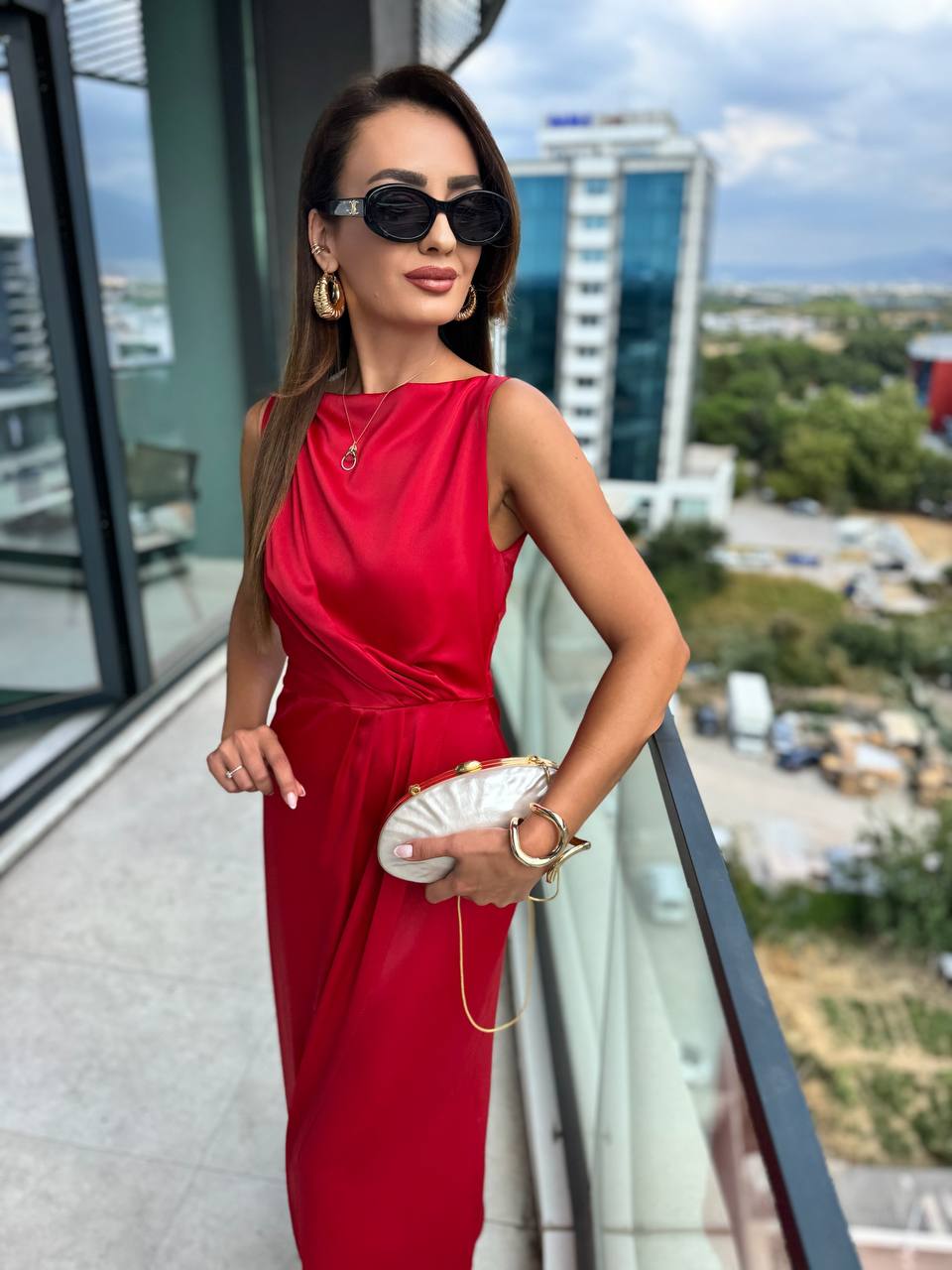 Kırmızı%20İthal%20Tok%20Saten%20Zara%20Model%20Elbise