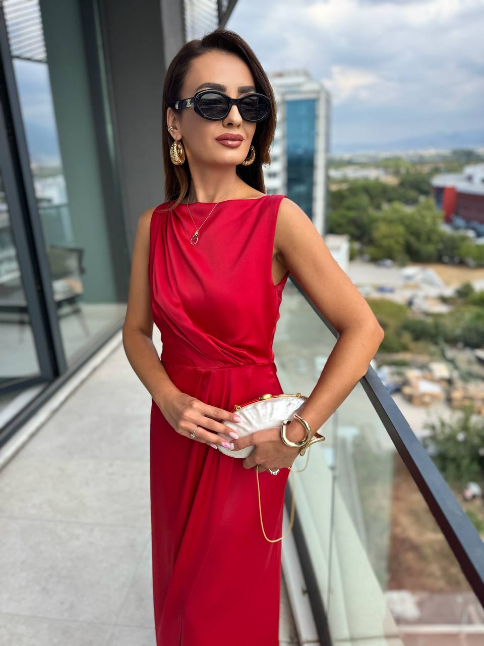 Kırmızı%20İthal%20Tok%20Saten%20Zara%20Model%20Elbise