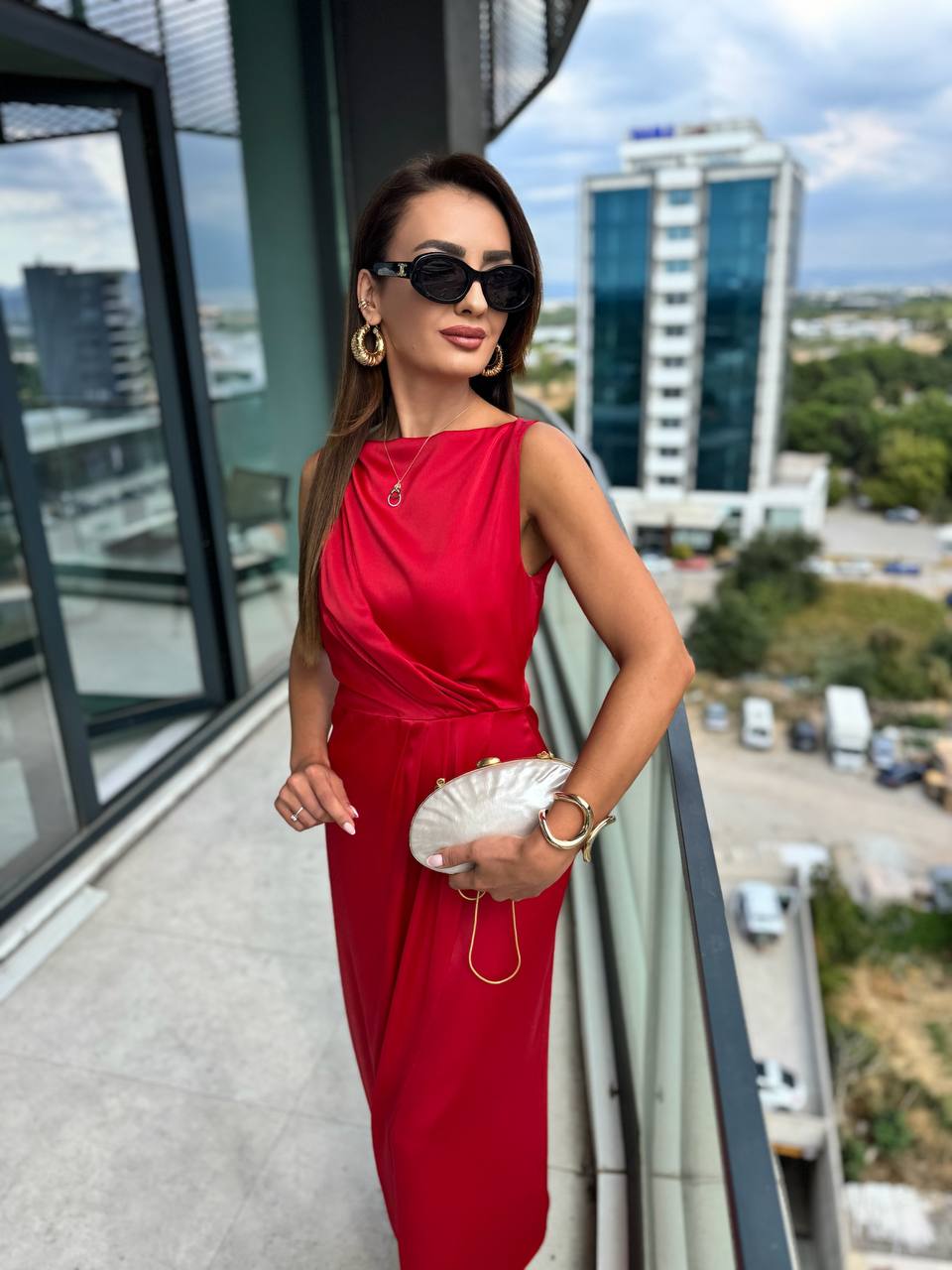 Kırmızı%20İthal%20Tok%20Saten%20Zara%20Model%20Elbise