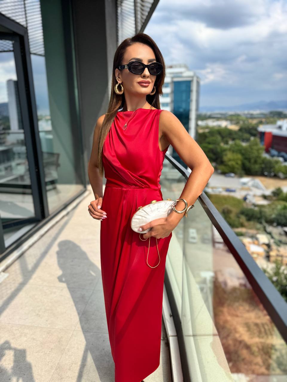 Kırmızı%20İthal%20Tok%20Saten%20Zara%20Model%20Elbise