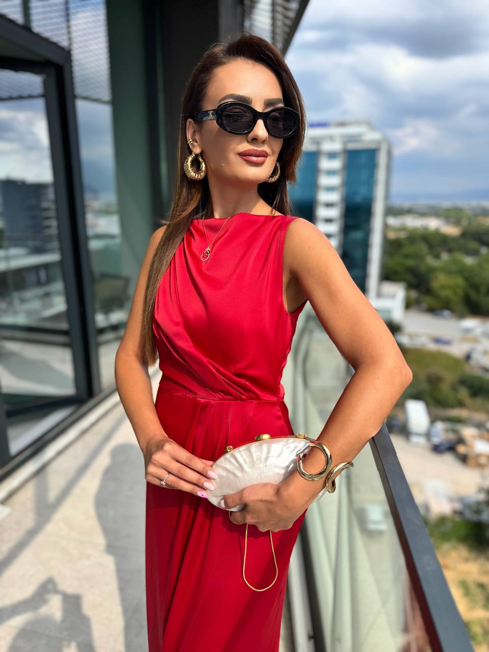 Kırmızı%20İthal%20Tok%20Saten%20Zara%20Model%20Elbise