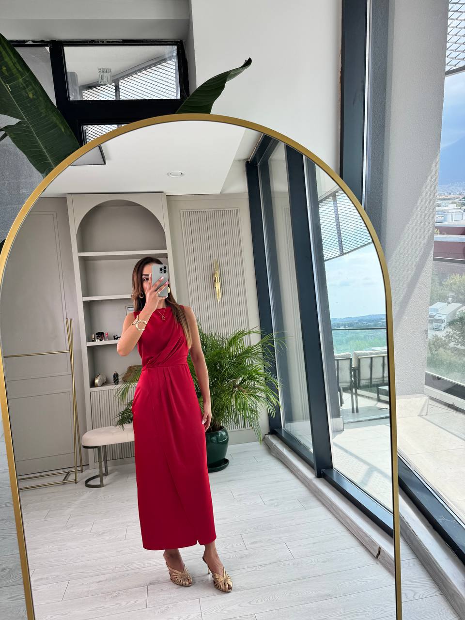 Kırmızı%20İthal%20Tok%20Saten%20Zara%20Model%20Elbise