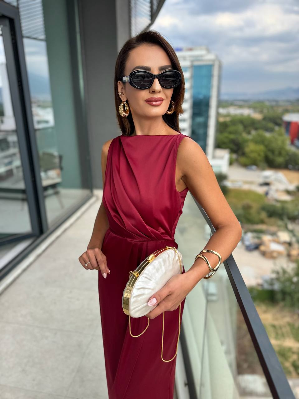 Bordo%20İthal%20Tok%20Saten%20Zara%20Model%20Elbise