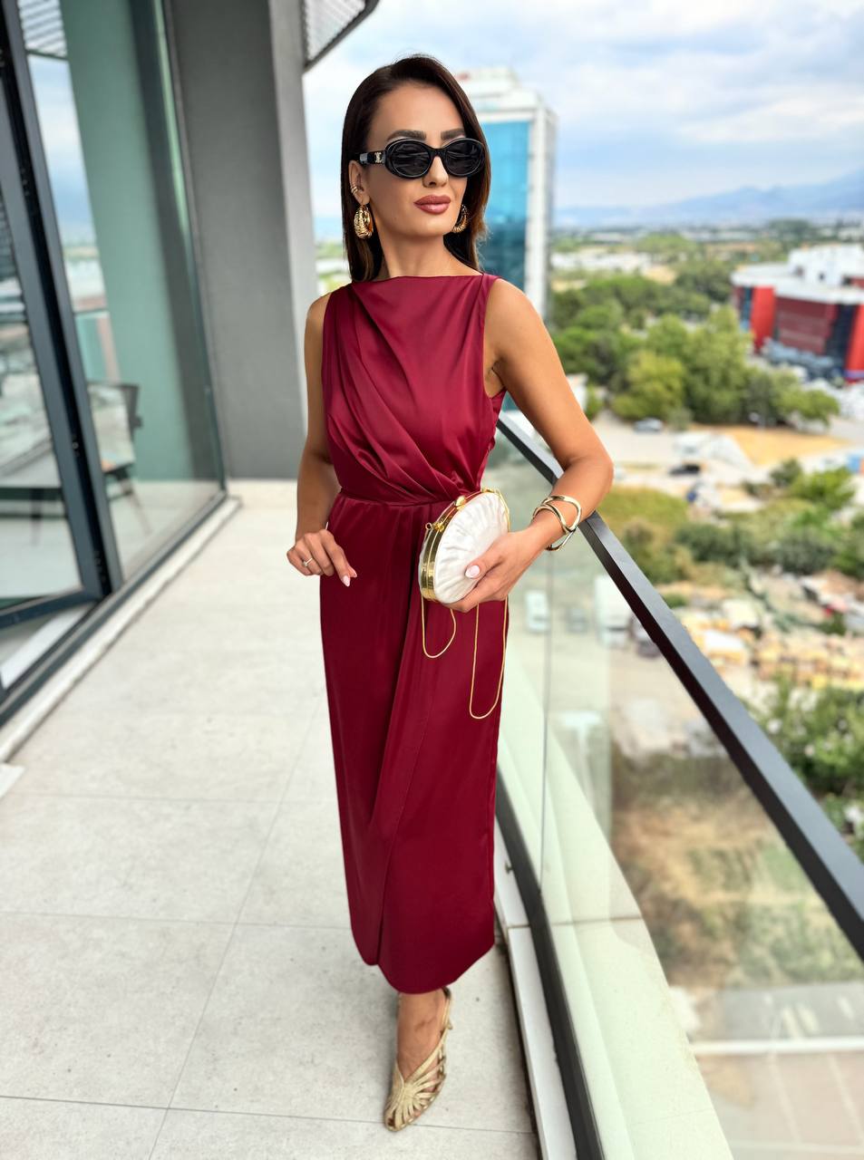 Bordo%20İthal%20Tok%20Saten%20Zara%20Model%20Elbise