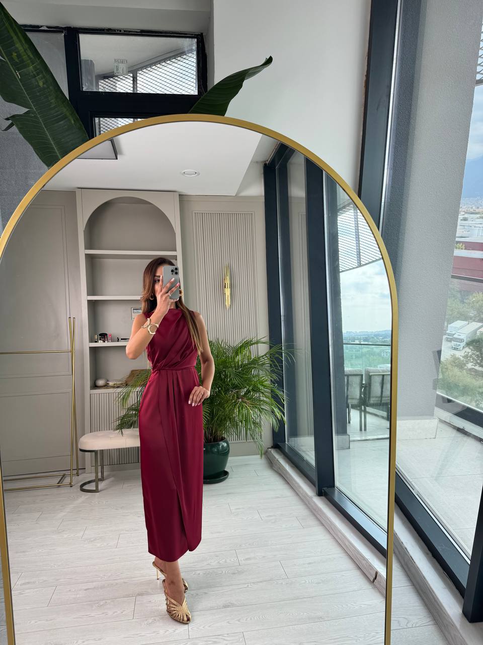 Bordo%20İthal%20Tok%20Saten%20Zara%20Model%20Elbise