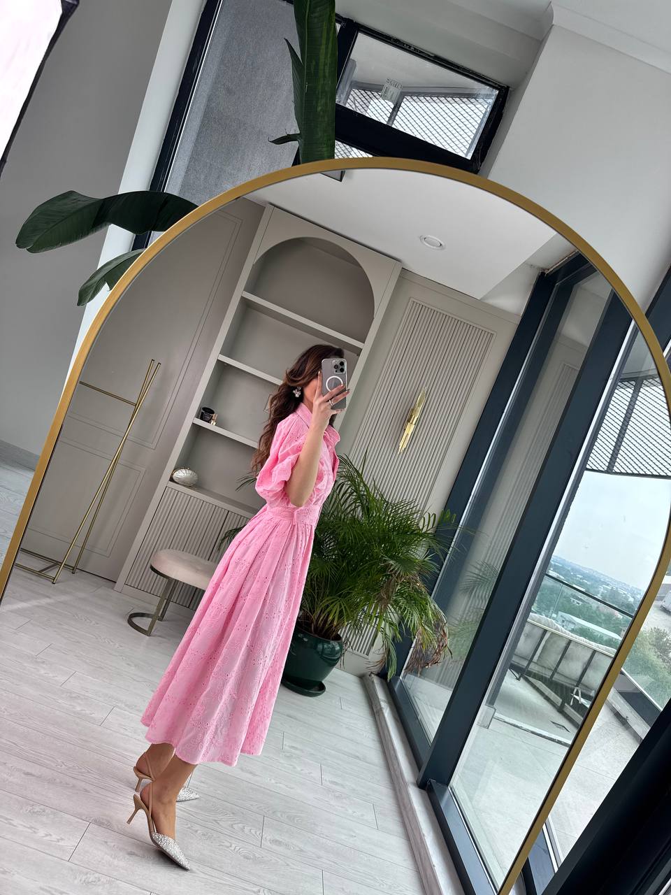 Pembe%20Kemerli%20%100%20Pamuk%20Astarlı%20Premium%20Seri%20Elbise