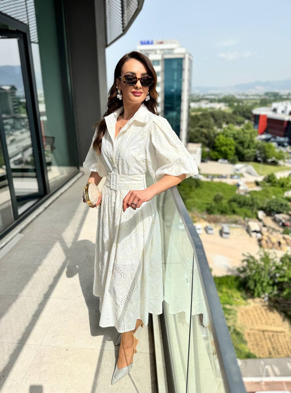 Beyaz%20Kemerli%20%100%20Pamuk%20Astarlı%20Premium%20Seri%20Elbise