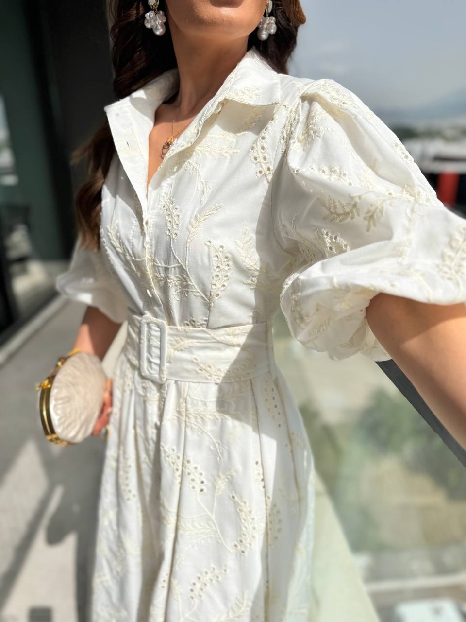 Beyaz%20Kemerli%20%100%20Pamuk%20Astarlı%20Premium%20Seri%20Elbise