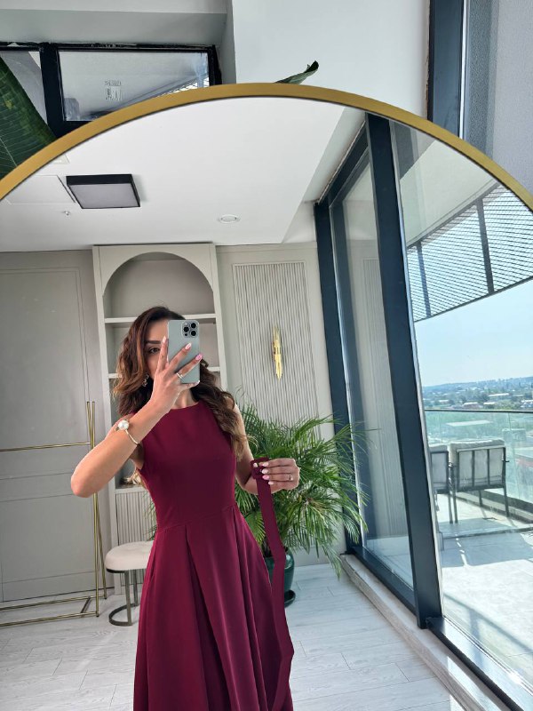 Bordo%20Kemerli%20Cepli%20Atlas%20Kumaş%20Elbise