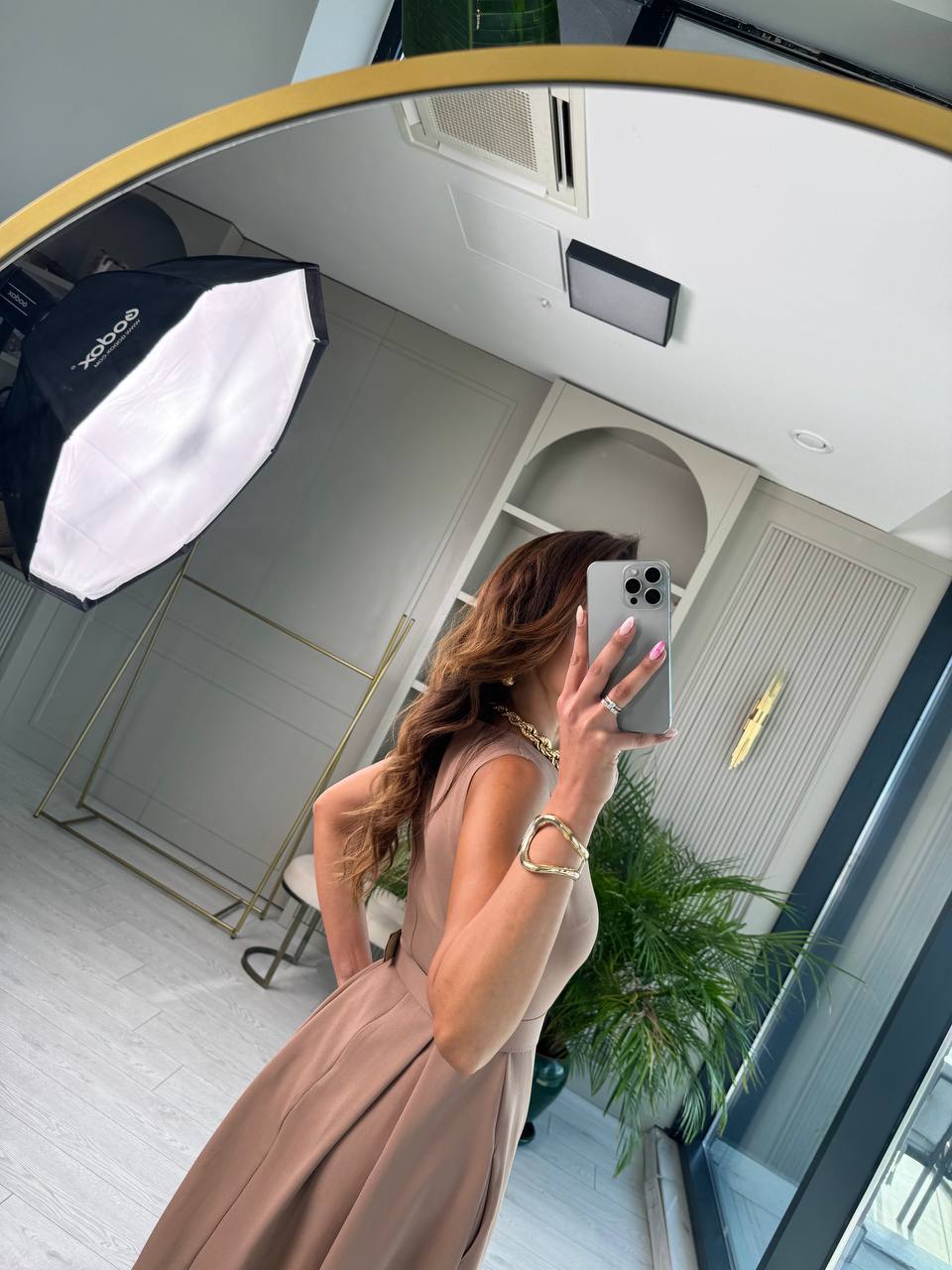 Vizon%20Kemerli%20Cepli%20Atlas%20Kumaş%20Elbise