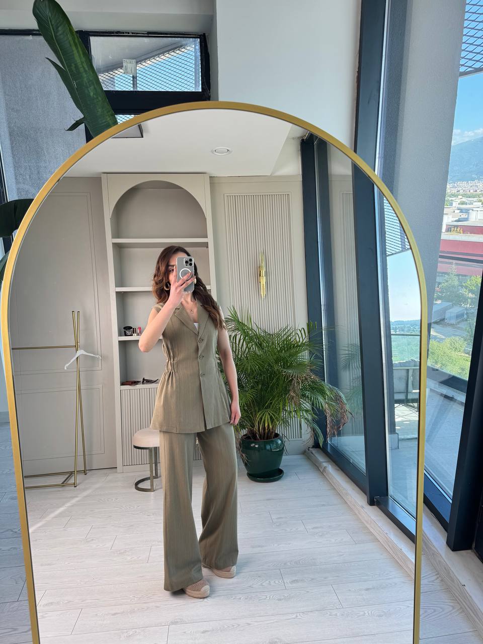 Haki%20Yeşil%20%100%20Pamuk%20Premium%20Keten%20Takım%20(yelek/pantolon)