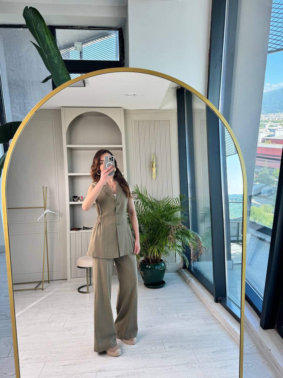 Haki%20Yeşil%20%100%20Pamuk%20Premium%20Keten%20Takım%20(yelek/pantolon)