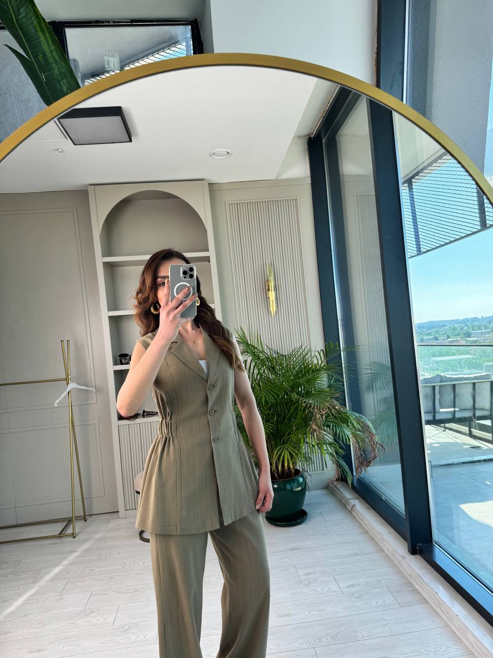 Haki%20Yeşil%20%100%20Pamuk%20Premium%20Keten%20Takım%20(yelek/pantolon)