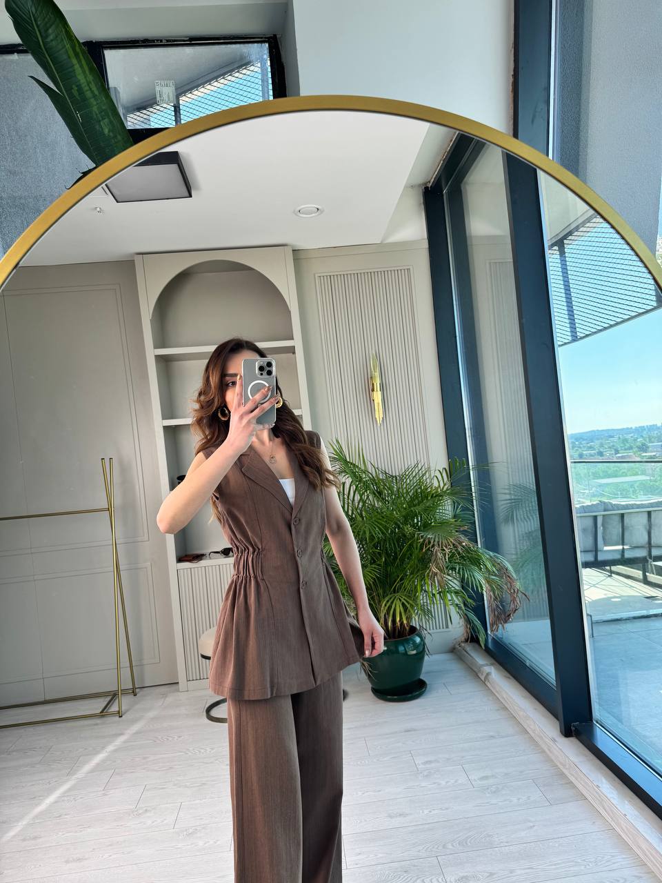 Kahverengi%20%20%100%20Pamuk%20Premium%20Keten%20Takım%20(yelek/pantolon)