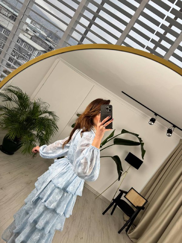 Tasarım%20Bebe%20Mavi%20Eteği%20Kat%20Kat%20Astarlı%20Premium%20Elbise