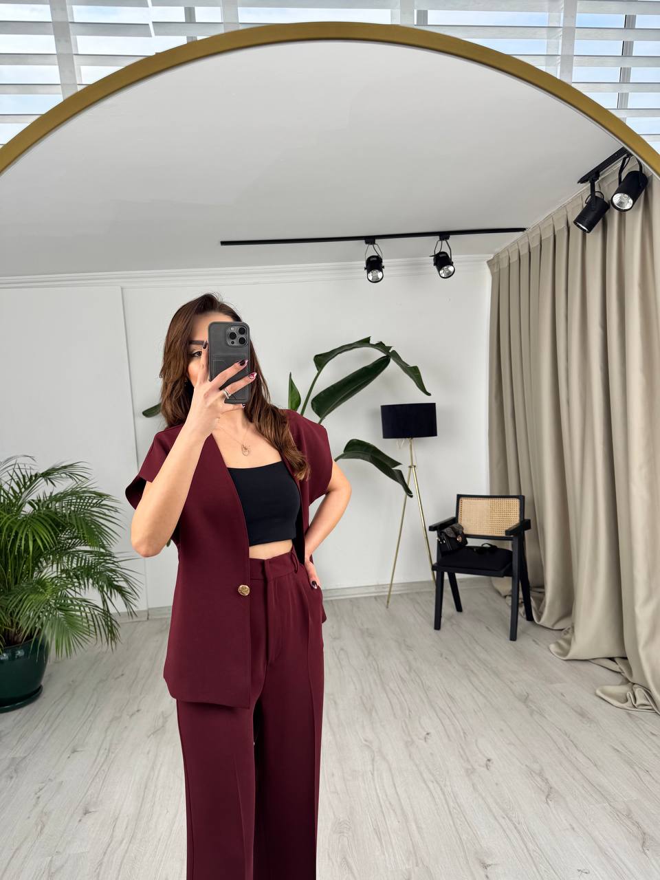 Bordo%20Tok%20Krep%20Kumaş%20Gold%20Düğme%20Ceket%20Pantolon%20Takım