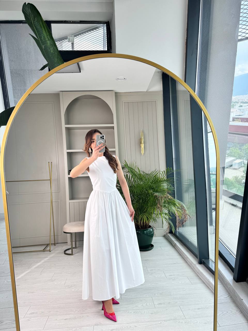 Beyaz%20Astarlı%20Pamuklu%20Poplin%20Kumaş%20Cepli%20Elbise