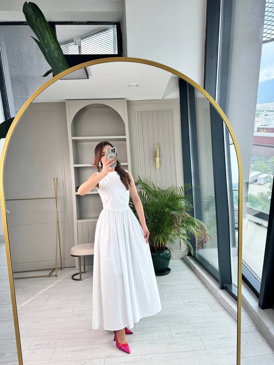 Beyaz%20Astarlı%20Pamuklu%20Poplin%20Kumaş%20Cepli%20Elbise