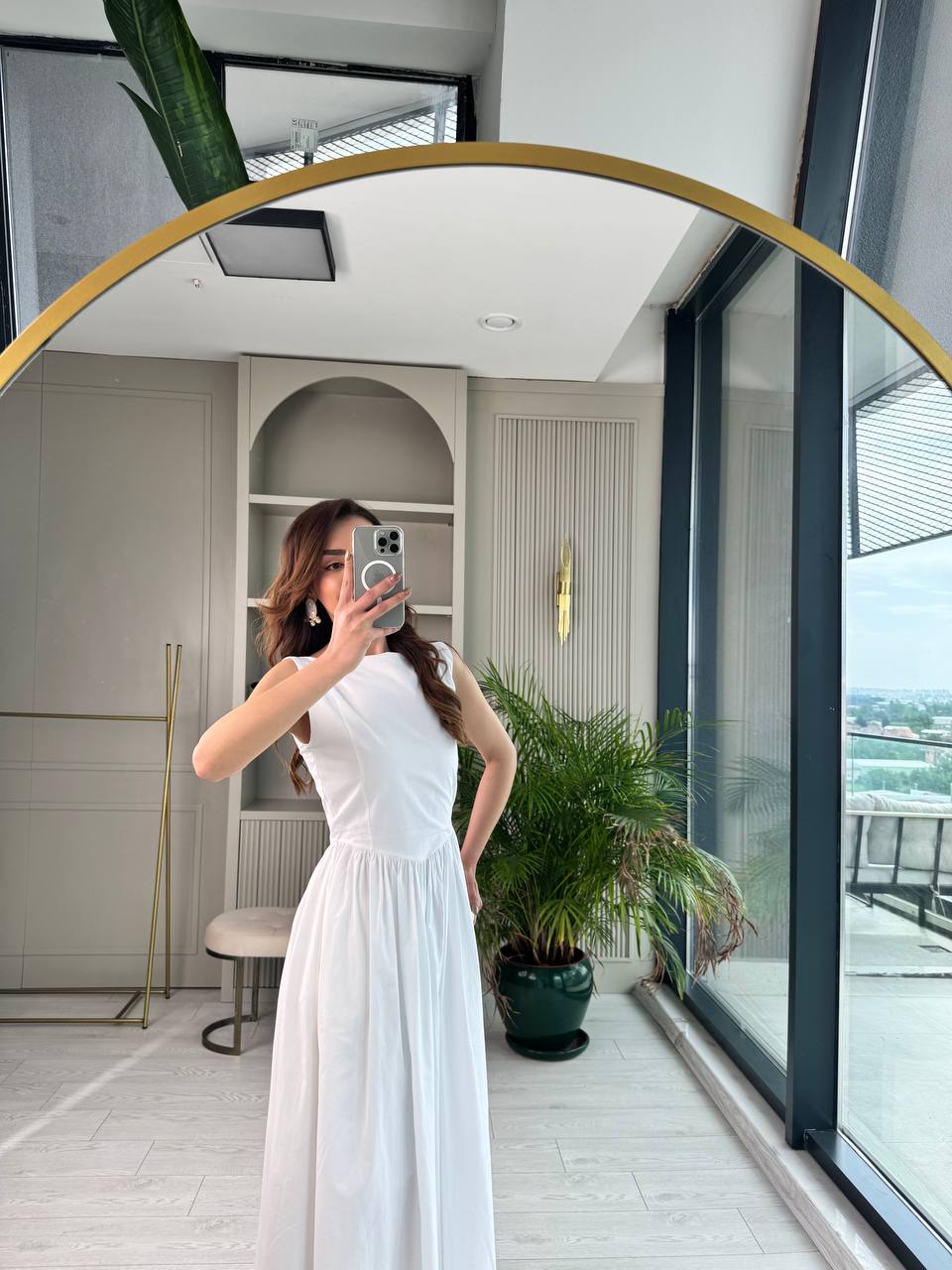 Beyaz%20Astarlı%20Pamuklu%20Poplin%20Kumaş%20Cepli%20Elbise