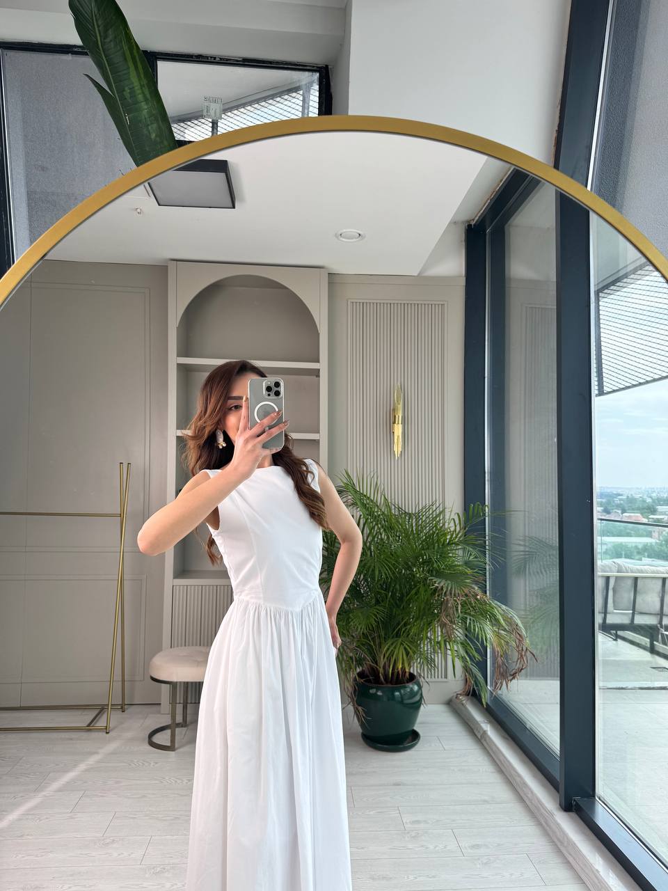 Beyaz%20Astarlı%20Pamuklu%20Poplin%20Kumaş%20Cepli%20Elbise
