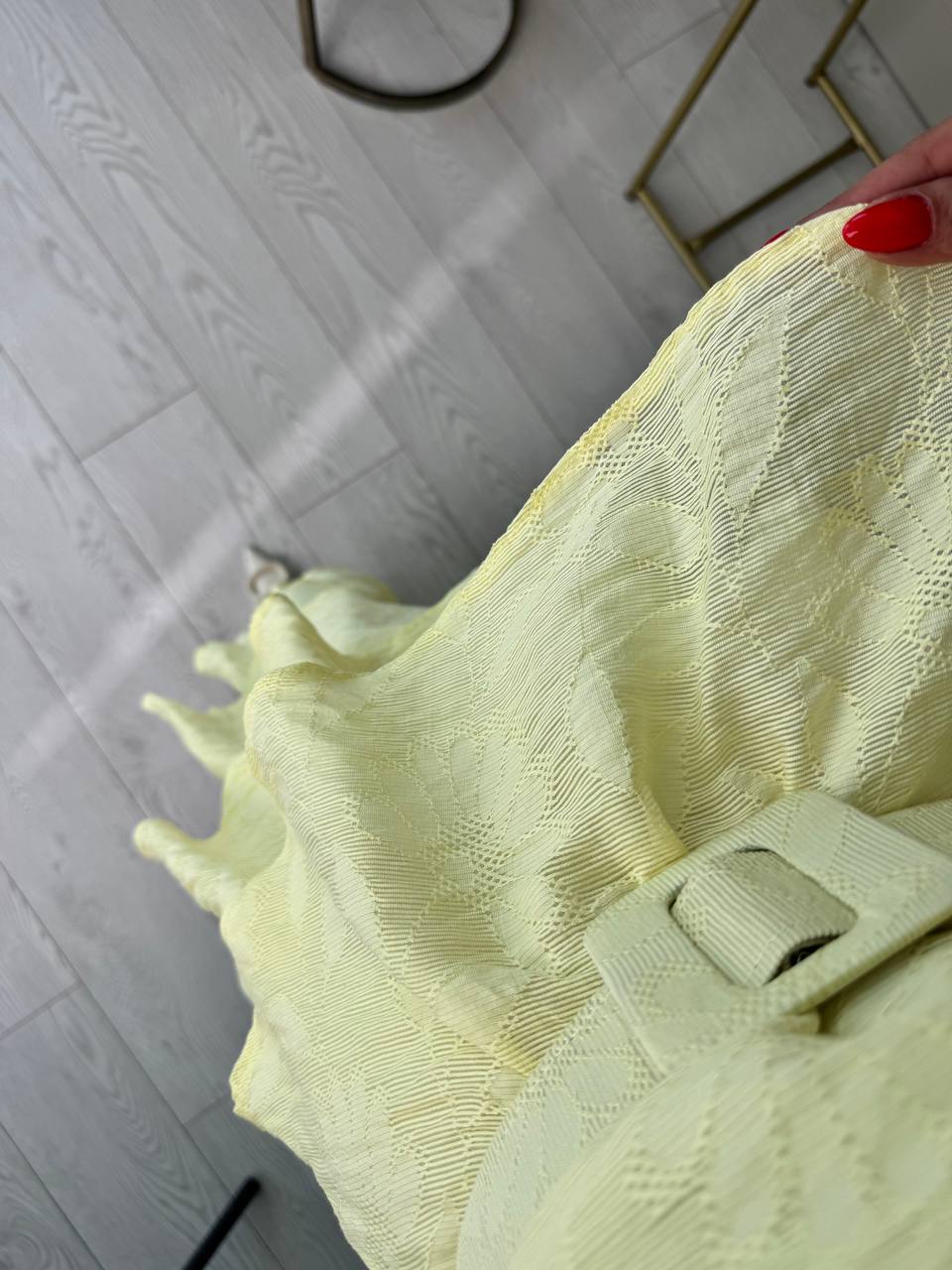 Soft%20Sarı%20%100%20Pamuklu%20Lüks%20Kumaş%20Eteği%20Kat%20Kat%20Astarlı%20Elbise