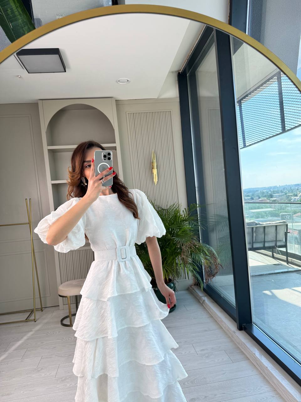 Beyaz%20%20%100%20Pamuklu%20Lüks%20Kumaş%20Eteği%20Kat%20Kat%20Astarlı%20Elbise