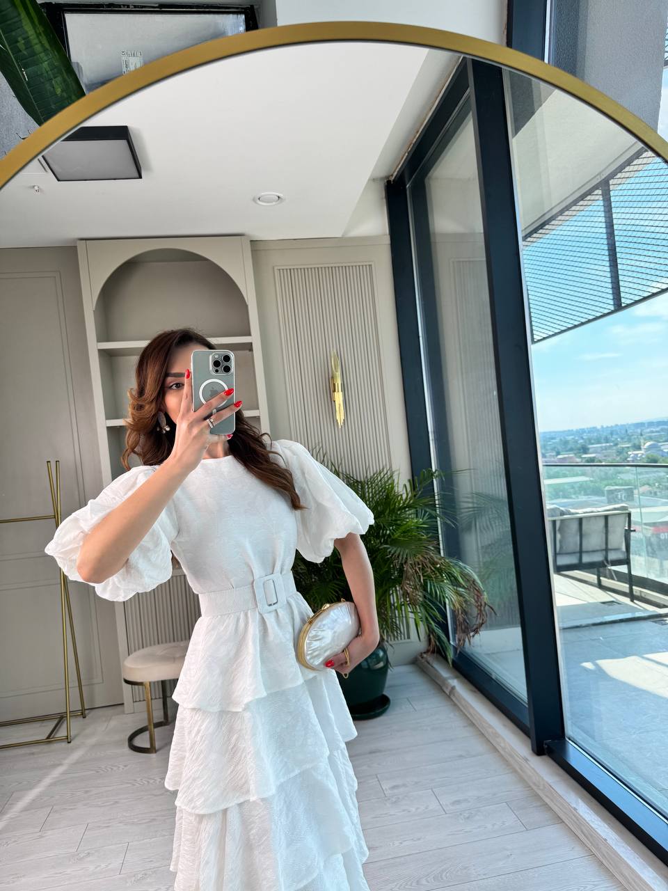 Beyaz%20%20%100%20Pamuklu%20Lüks%20Kumaş%20Eteği%20Kat%20Kat%20Astarlı%20Elbise