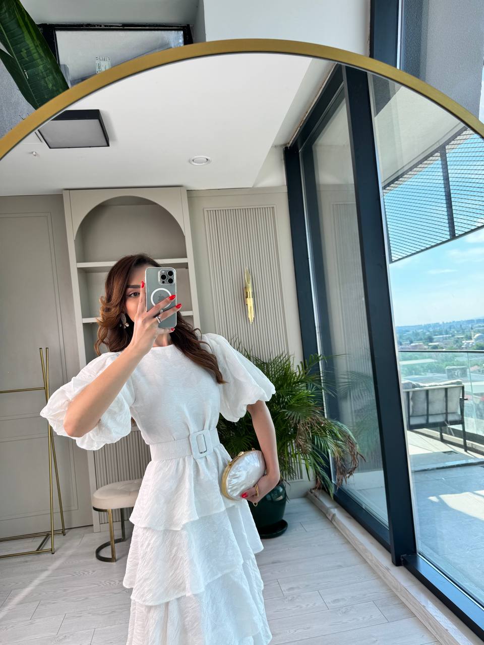 Beyaz%20%20%100%20Pamuklu%20Lüks%20Kumaş%20Eteği%20Kat%20Kat%20Astarlı%20Elbise
