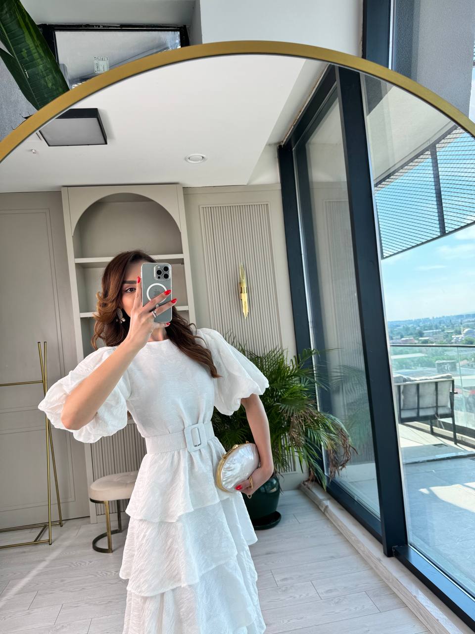 Beyaz%20%20%100%20Pamuklu%20Lüks%20Kumaş%20Eteği%20Kat%20Kat%20Astarlı%20Elbise