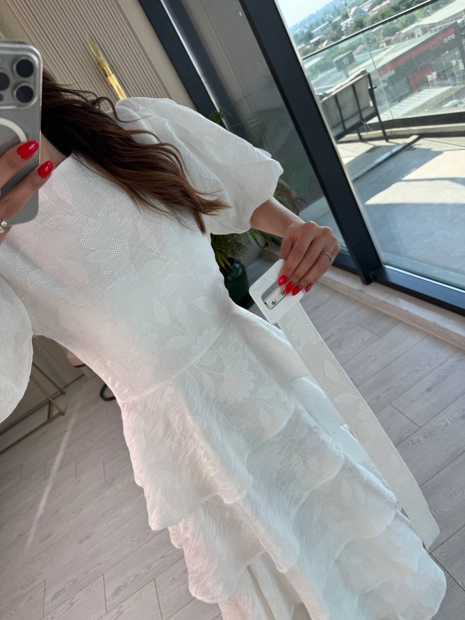 Beyaz%20%20%100%20Pamuklu%20Lüks%20Kumaş%20Eteği%20Kat%20Kat%20Astarlı%20Elbise