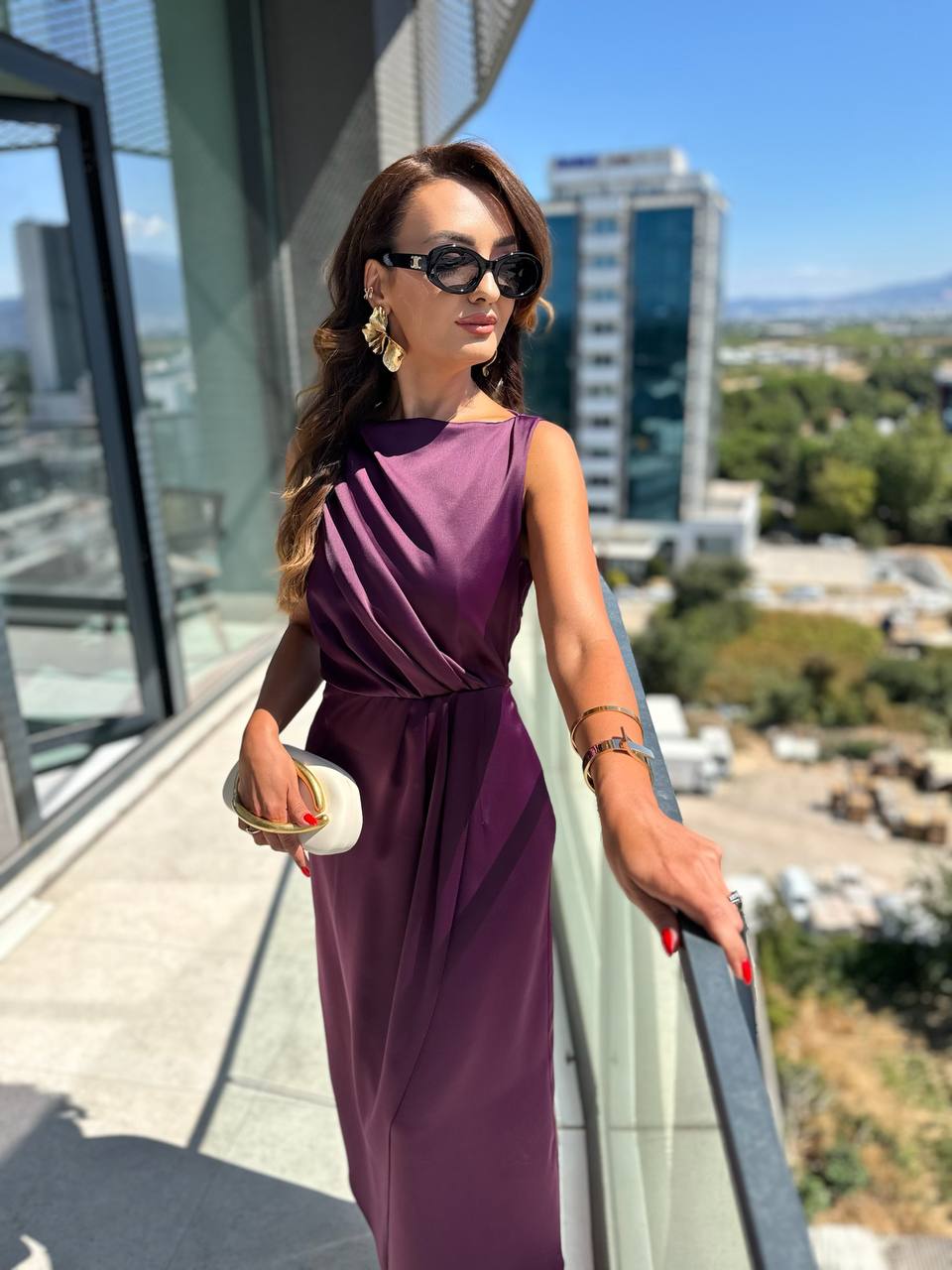 Mor%20İthal%20Tok%20Saten%20Zara%20Model%20Elbise