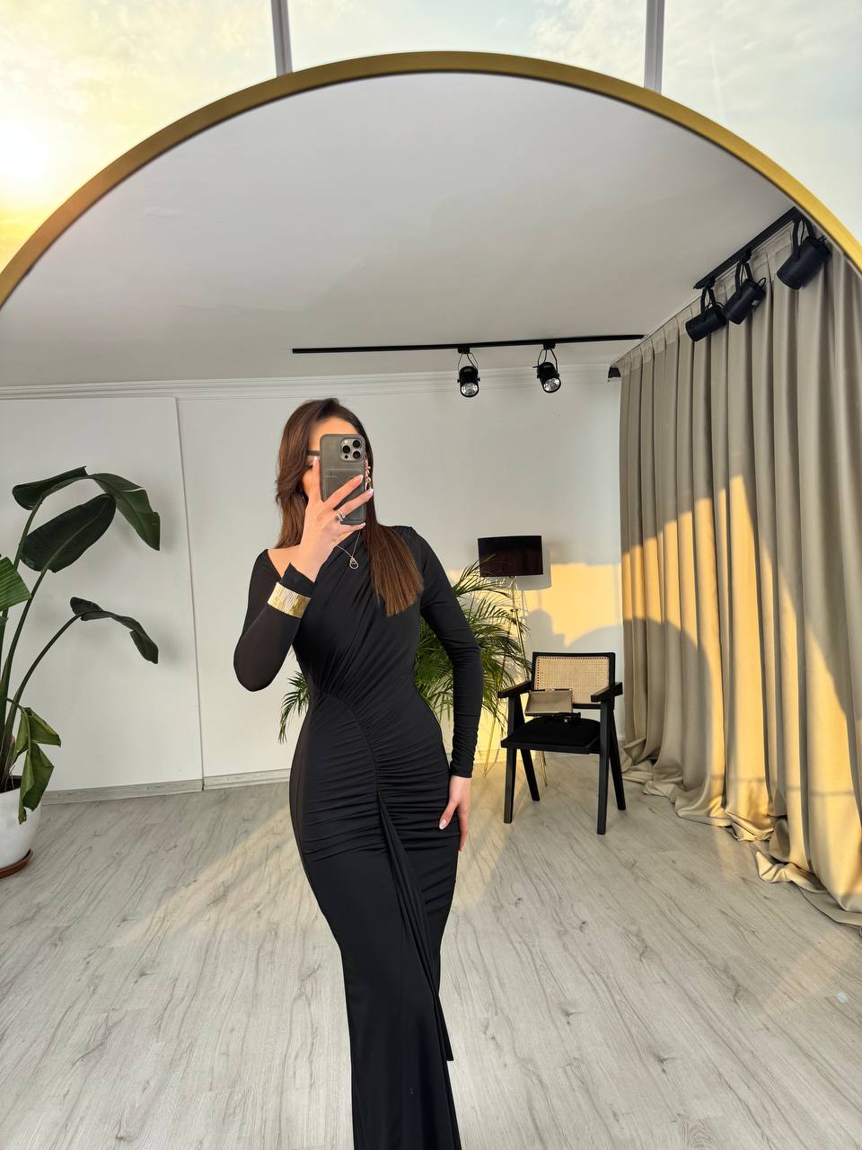 Tasarım%20Siyah%20Omuz%20Detay%20Rahy%20İthal%20Likralı%20Cendy%20Kumaş%20Elbise